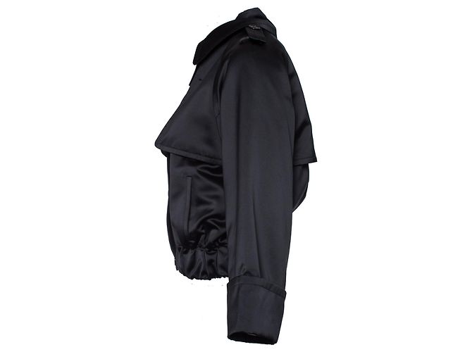 Schwarze Satin-Bomberjacke von Dolce & Gabbana - Ansicht 4