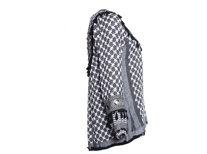 Autre Marque Top de jacquard tejido con borlas Dodo Bar Or. Negro - vista 3