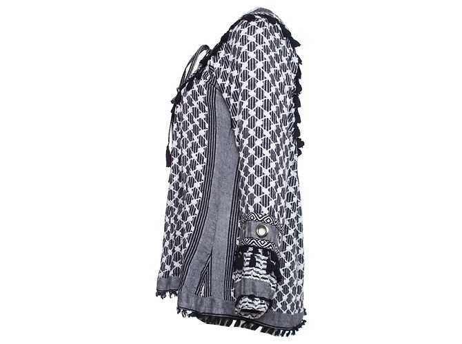 Autre Marque Top de jacquard tejido con borlas Dodo Bar Or. Negro - vista 4