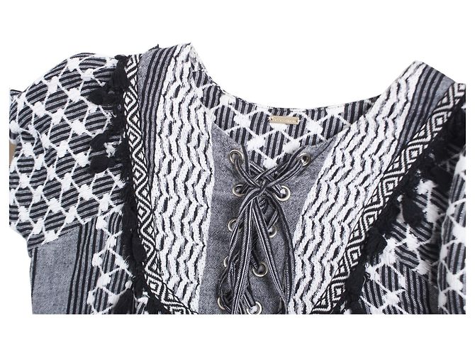 Autre Marque Top de jacquard tejido con borlas Dodo Bar Or. Negro - vista 5