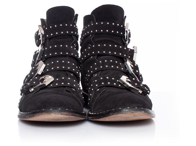 Botas negras con hebilla y tachuelas de Givenchy Negro - vista 4
