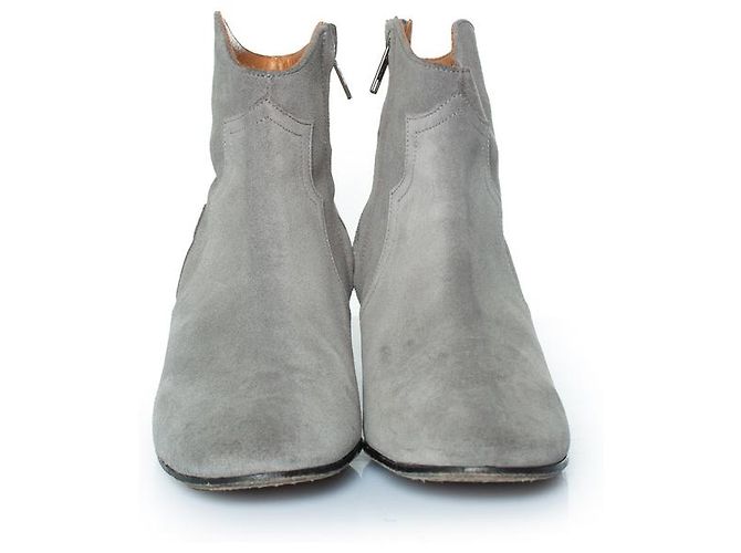 Botas western de ante Isabel Marant en gris - vista 3