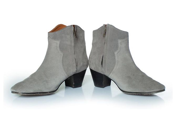 Botas western de ante Isabel Marant en gris - vista 5