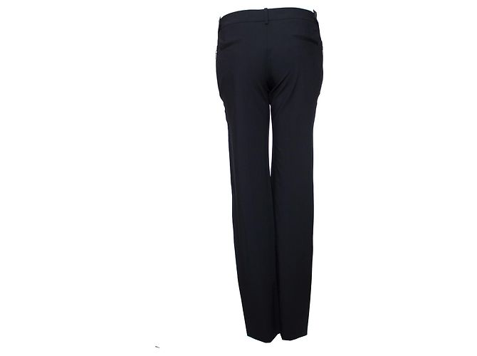 Christian Dior Schwarze Dior-Hose mit Satinpaspel. - Ansicht 2