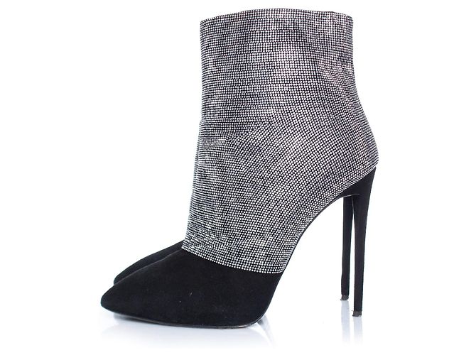 Botines de malla de cristal Giuseppe Zanotti Plata Metálico - vista 2