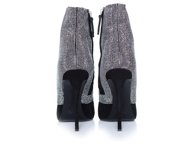Botines de malla de cristal Giuseppe Zanotti Plata Metálico - vista 6