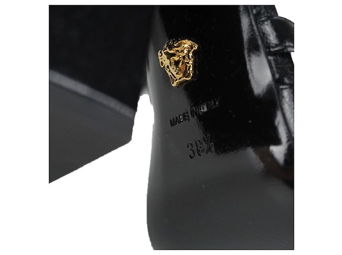 Tacchi a blocco Mary Jane neri Versace Nero - vista 6