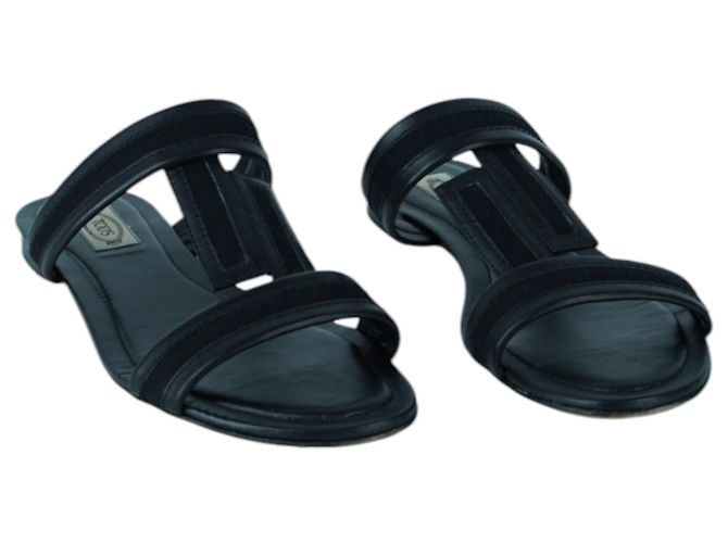Sandali Cuoio Legg Neri di Tod's Nero - vista 2