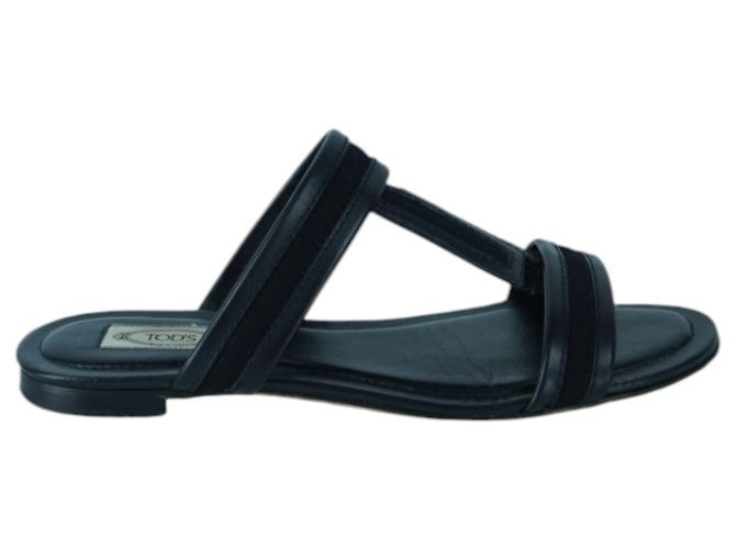 Sandali Cuoio Legg Neri di Tod's Nero - vista 3