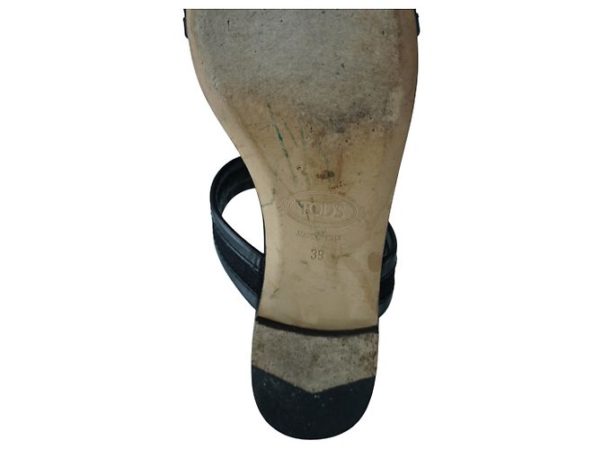 Sandali Cuoio Legg Neri di Tod's Nero - vista 7