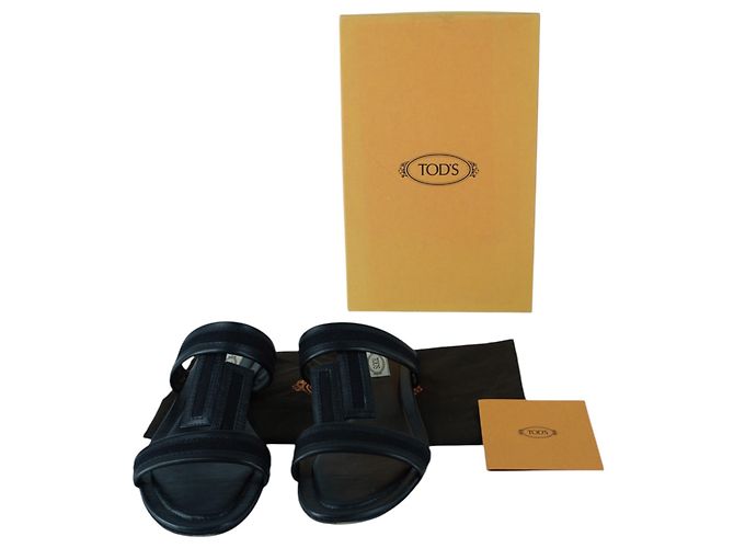 Sandali Cuoio Legg Neri di Tod's Nero - vista 8