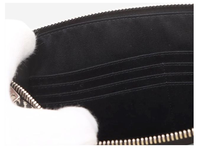 Saint Laurent Clutch in pelle con stampa leopardata bianca e nera Bianco - vista 11