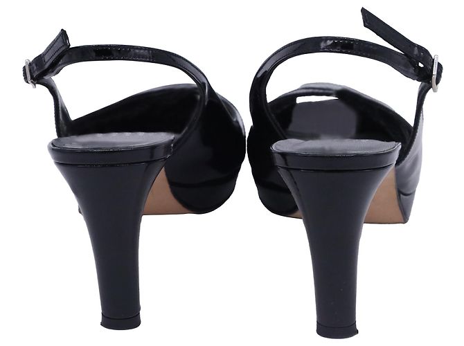 Slingback-Pumps von Stuart Weitzman aus schwarzem Lackleder - Ansicht 5