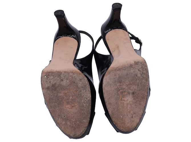 Slingback-Pumps von Stuart Weitzman aus schwarzem Lackleder - Ansicht 9