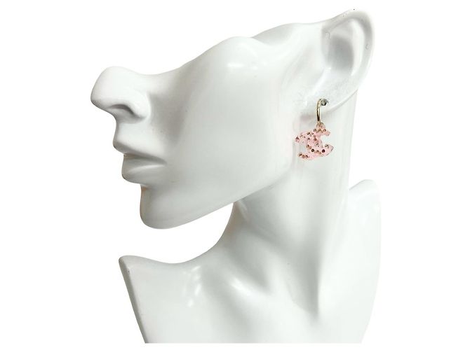 Timeless Pendientes Chanel Coco Mark Rosa - vista 2