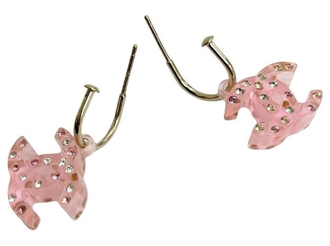 Timeless Pendientes Chanel Coco Mark Rosa - vista 5