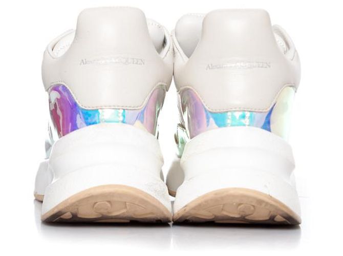 Sneakers Iridescenti Larry di Alexander McQueen. Bianco - vista 6
