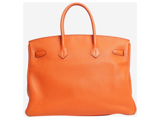 Hermès Borsa Birkin 35 arancione 2010 in pelle Clémence - vista 2