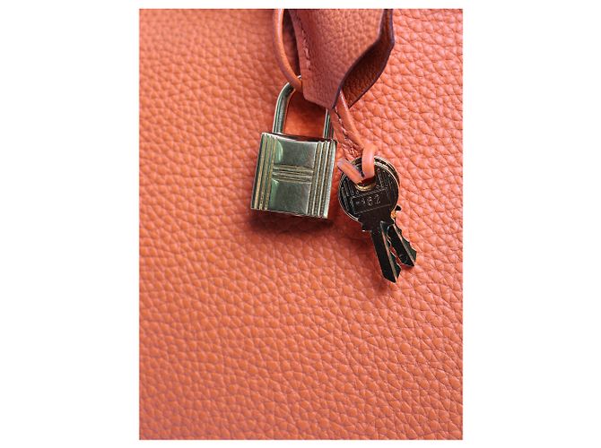 Hermès Borsa Birkin 35 arancione 2010 in pelle Clémence - vista 6