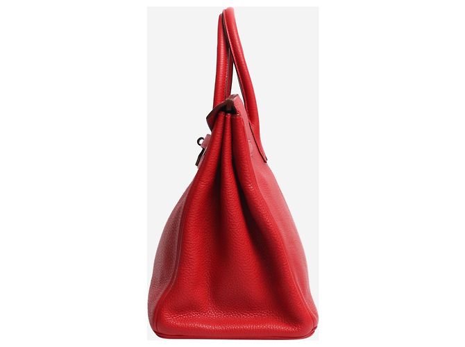 Hermès Borsa Birkin 35 rossa 2012 in pelle Clemence Rosso - vista 2