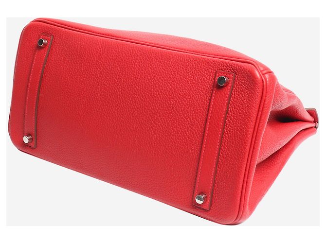 Hermès Borsa Birkin 35 rossa 2012 in pelle Clemence Rosso - vista 6