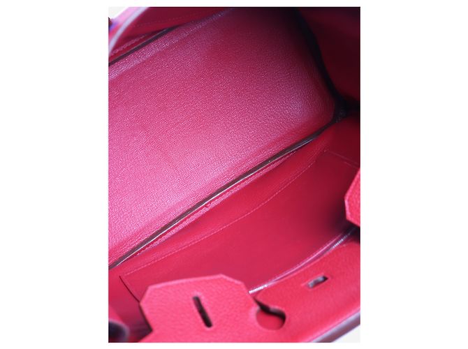 Hermès Borsa Birkin 35 rossa 2012 in pelle Clemence Rosso - vista 7