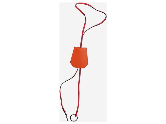 Ring Hermès Portachiavi H Hibouton arancione - vista 3