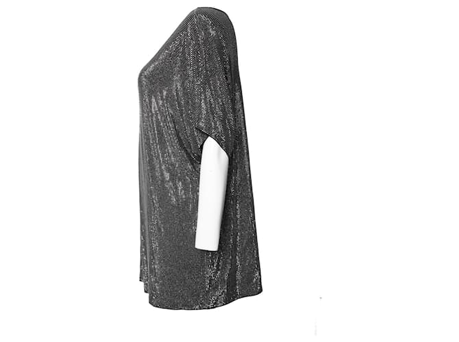 Camiseta oversized Pierre Balmain con strass. Negro - vista 4
