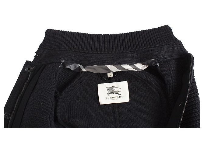 Casaco preto de malha Burberry - vista 7