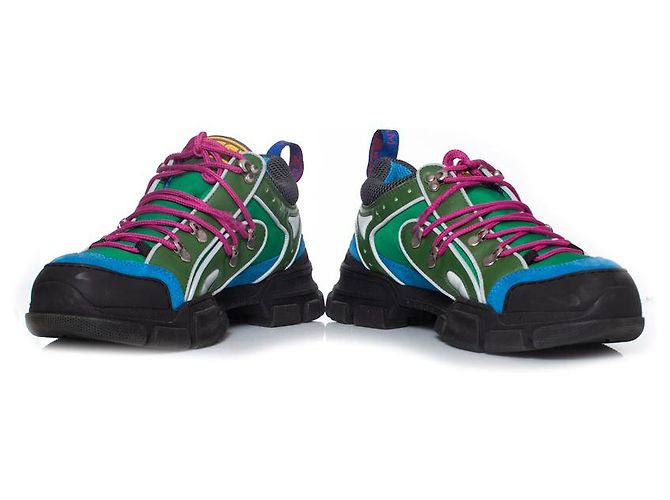 Sneakers Gucci Trek in verde Multicolore - vista 6