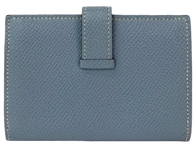 Porta-cartões Hermès Béarn VEAU EPSOM Azul - vista 5