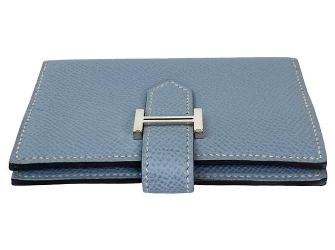 Porta-cartões Hermès Béarn VEAU EPSOM Azul - vista 6