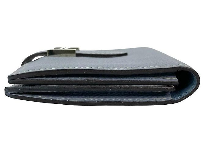 Porta-cartões Hermès Béarn VEAU EPSOM Azul - vista 8