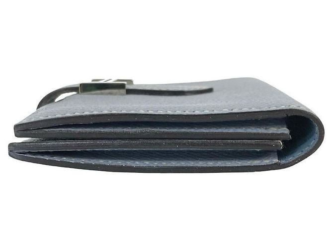 Porta-cartões Hermès Béarn VEAU EPSOM Azul - vista 9