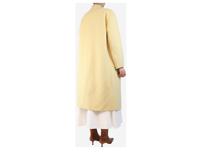 Autre Marque Yellow Vinky oversized wool-blend coat - size UK 10 - view 2