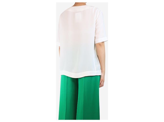 Etro Weiße Seidenbluse - Größe UK 12 - Ansicht 2