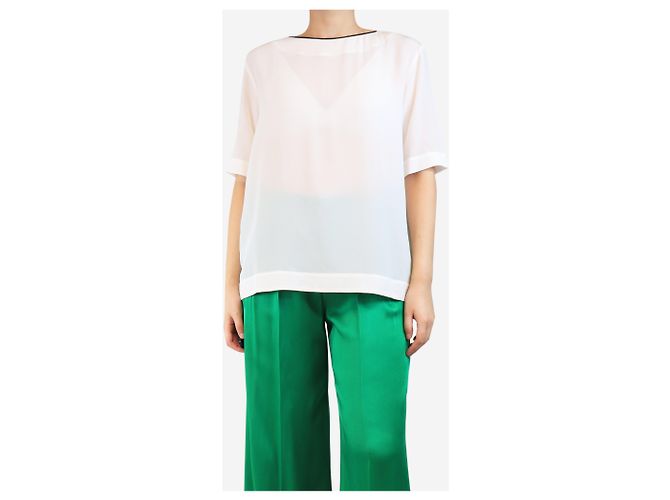 Etro Weiße Seidenbluse - Größe UK 12 - Ansicht 3