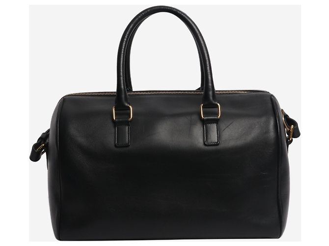 Duffle Saint Laurent Sac en cuir noir à deux poignées - vue 3