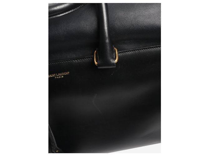 Duffle Saint Laurent Sac en cuir noir à deux poignées - vue 5