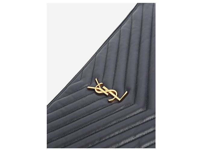 Saint Laurent Dunkelblaue Cassandre Matelassé Tablet-Tasche - Ansicht 4