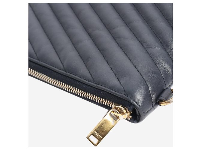 Saint Laurent Dunkelblaue Cassandre Matelassé Tablet-Tasche - Ansicht 5