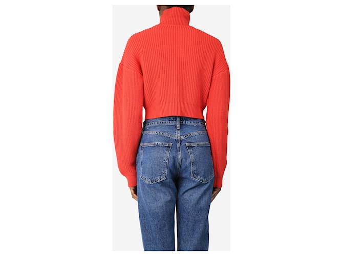 Simon Miller Roter weitmaschiger Strickpullover aus Baumwolle - Größe XS/S - Ansicht 2