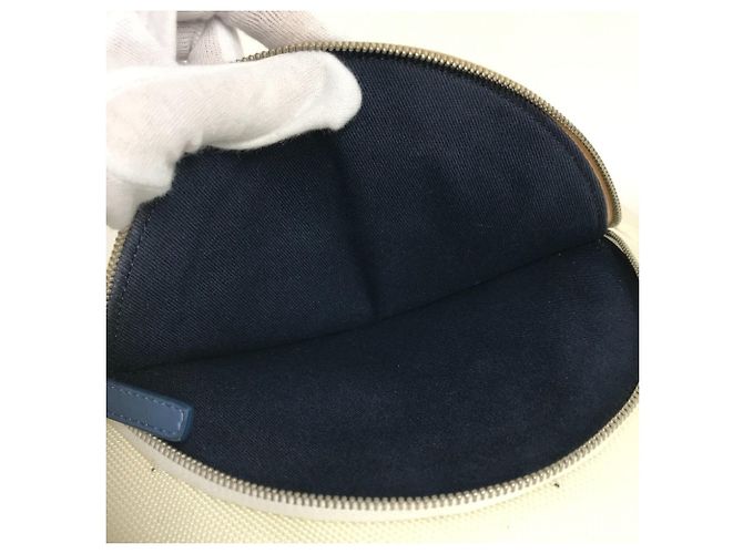 Borsa a spalla Chanel Airline CC Logo Coco Mark Bianco Blu - vista 16
