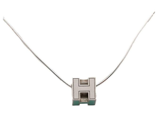 Collana Cube CAGE D'H H di Hermès Argento Metallico - vista 2