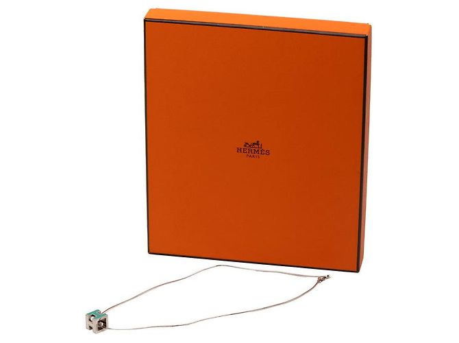 Collana Cube CAGE D'H H di Hermès Argento Metallico - vista 5