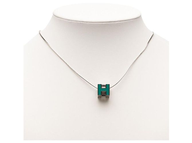 Collana Cube CAGE D'H H di Hermès Argento Metallico - vista 6