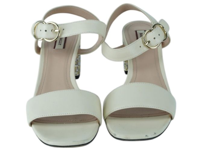 Sandali a blocco Bally Ivory Celeste Bianco Crudo - vista 2