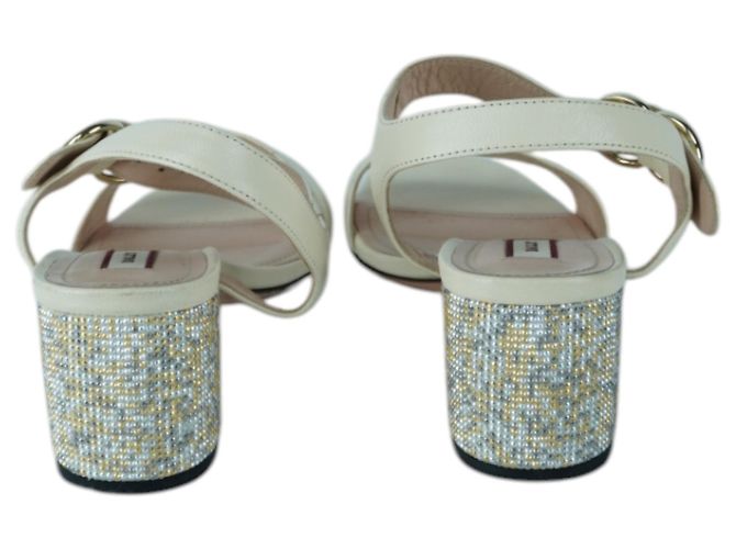 Sandali a blocco Bally Ivory Celeste Bianco Crudo - vista 3