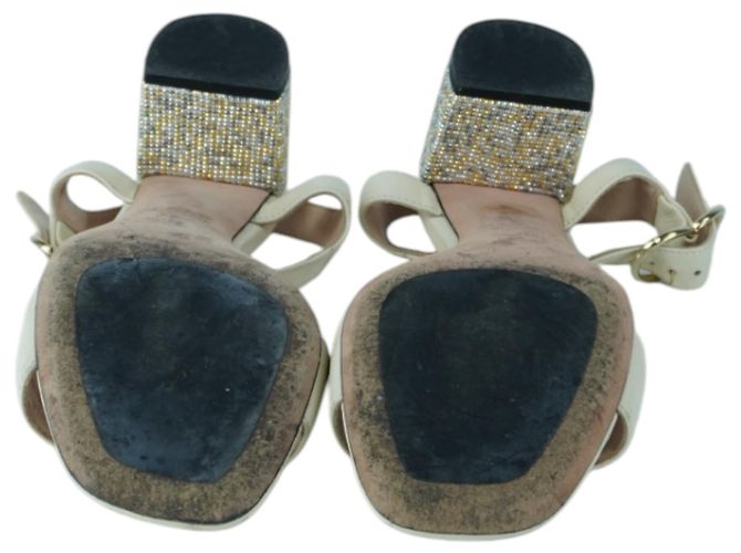 Sandali a blocco Bally Ivory Celeste Bianco Crudo - vista 5