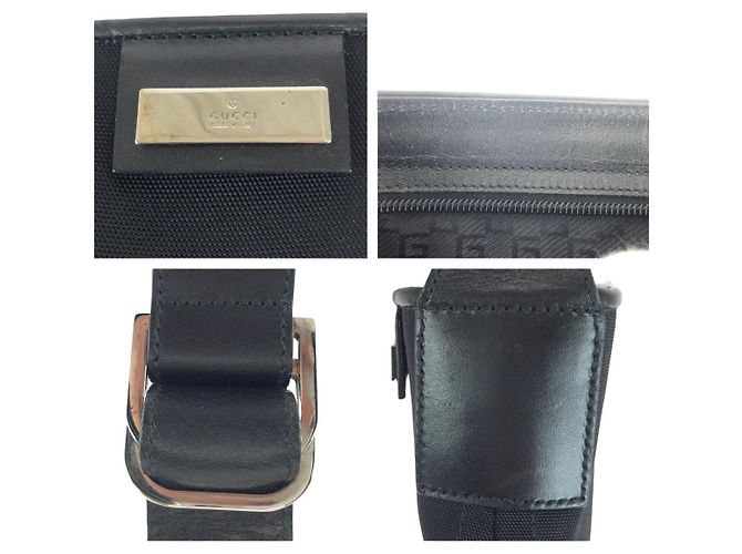 Borsa a Spalla Pochette in Tela/Pelle Gucci Nero - vista 7